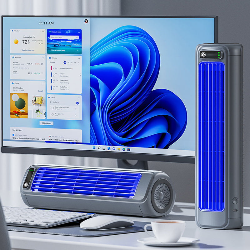 Cordless Portable Air Cooler – Rechargeable Bladeless Personal AC for Desk, Home & Travel