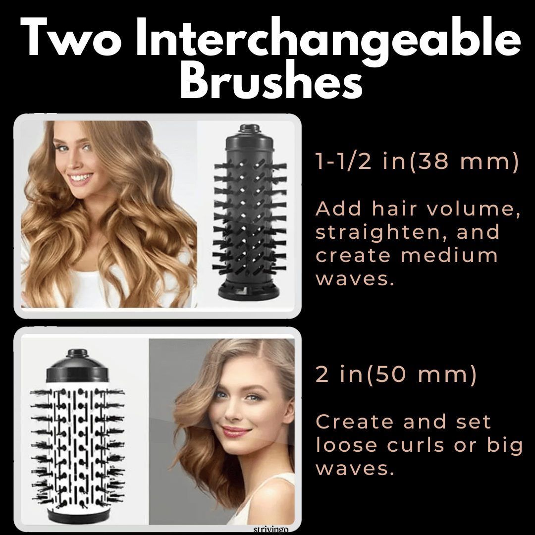 All in One Rotating Hair Dryer and Styler for Effortless Curls and Waves