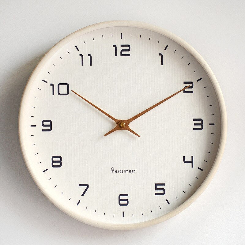 Minimalist Wooden Wall Clock – Silent Non-Ticking Scandinavian Home & Office Decor