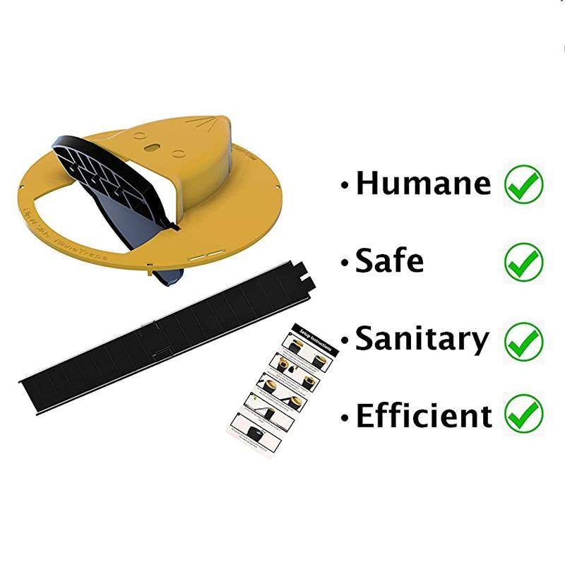 Auto Reset Bucket Lid Mouse Trap | Flip and Slide Humane Multi-Catch Catcher