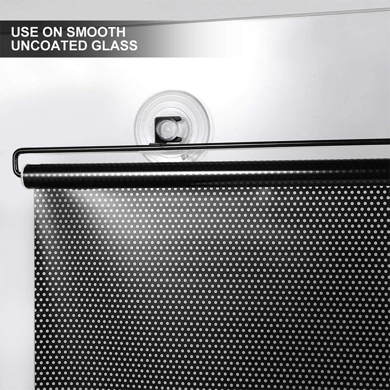 No-Drill Suction Cup Window Sunshade – Custom-Fit Blackout Roller Blind for Home, Skylight & Travel