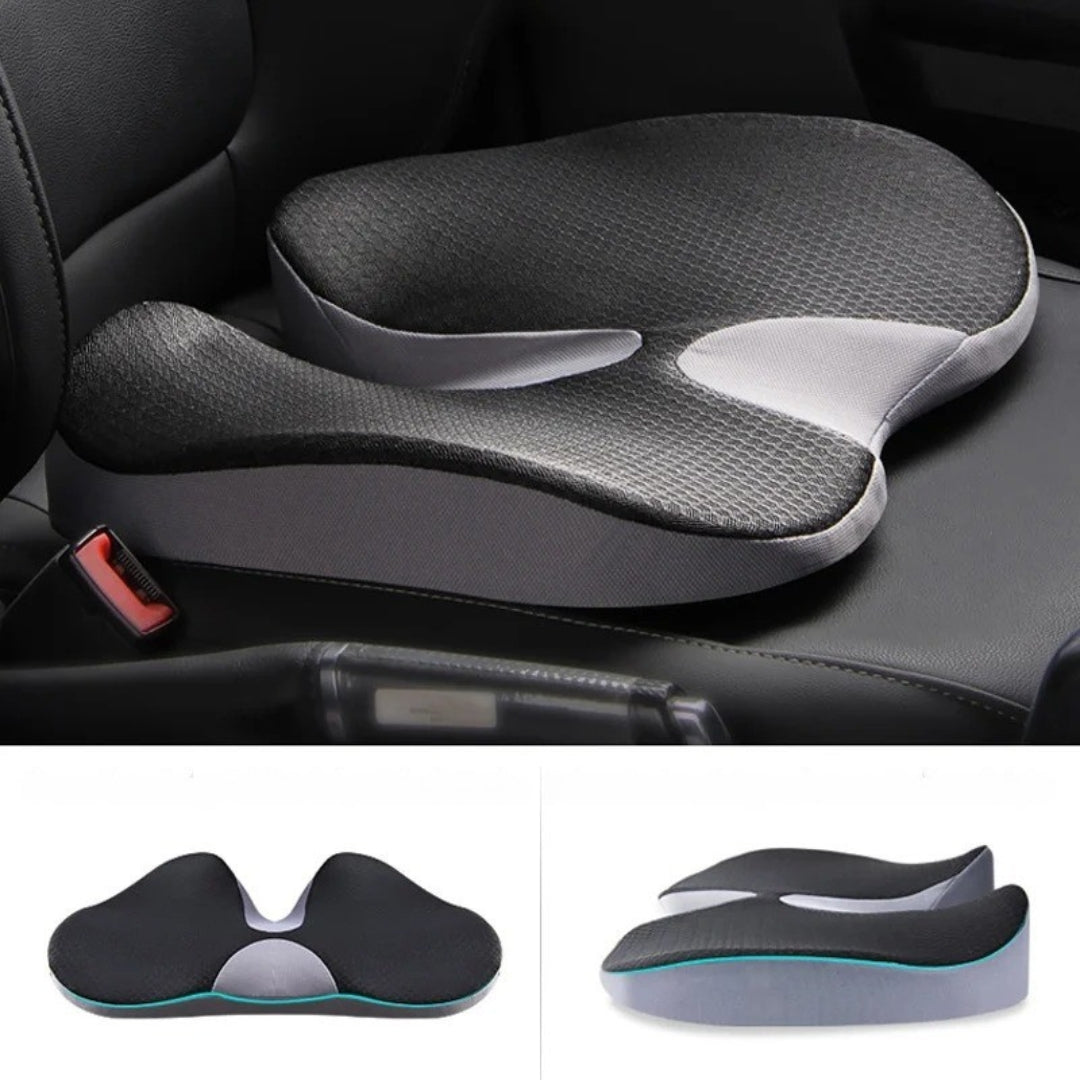 Ergonomic Car Seat Cushion | Non-Slip Sciatica & Tailbone Pad