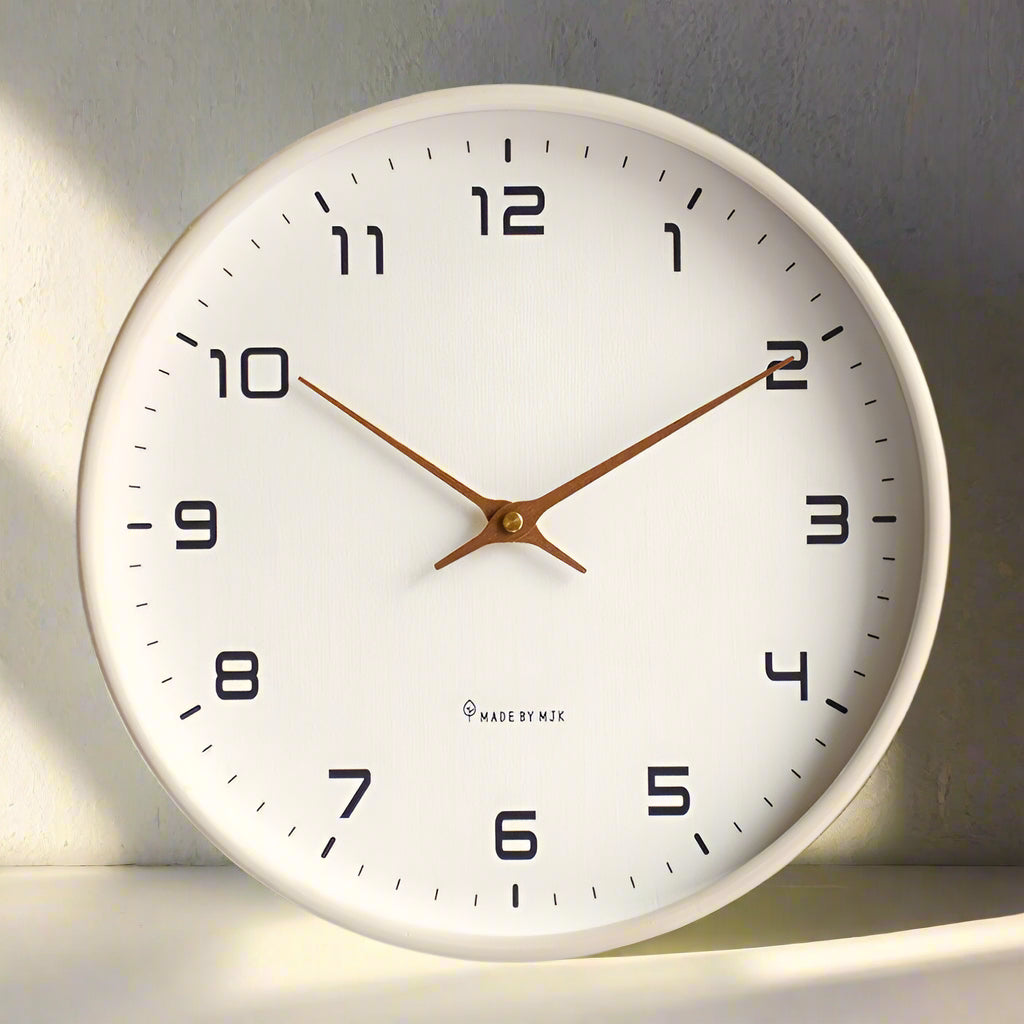 Nordic Light Wood Wall Clock | Minimalist Scandinavian Decor