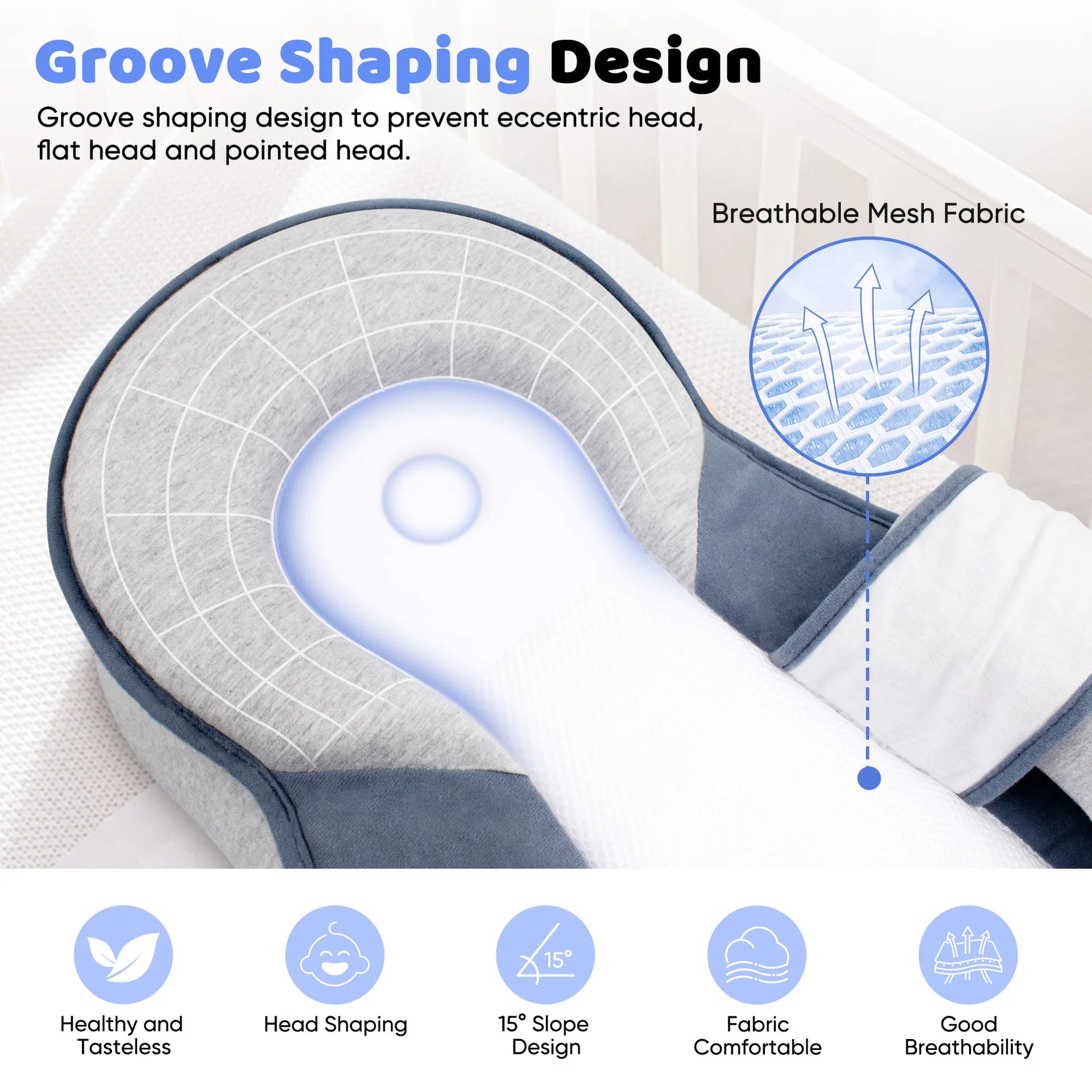 Anti-Reflux Baby Lounger | Inclined Newborn Wedge & Colic Relief