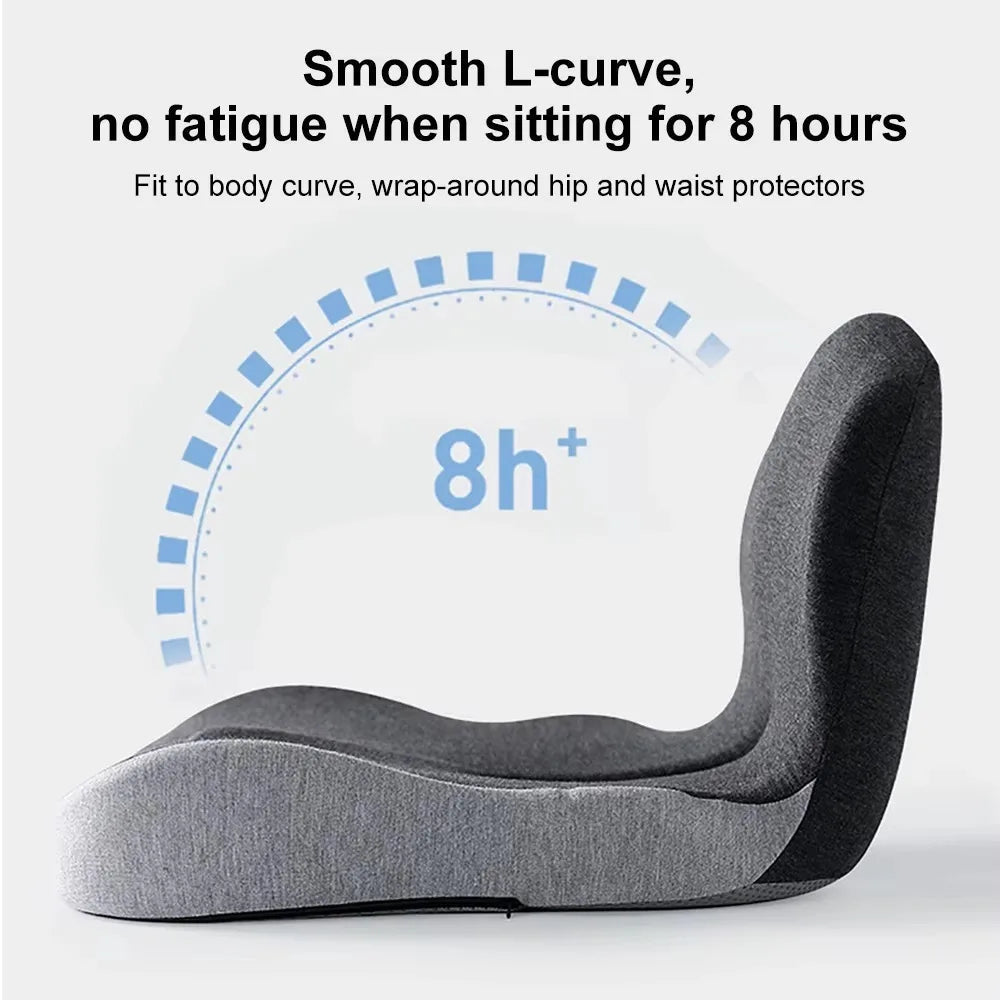 Ergonomic Memory Foam Seat Cushion and Lumbar Support for Office Chairs