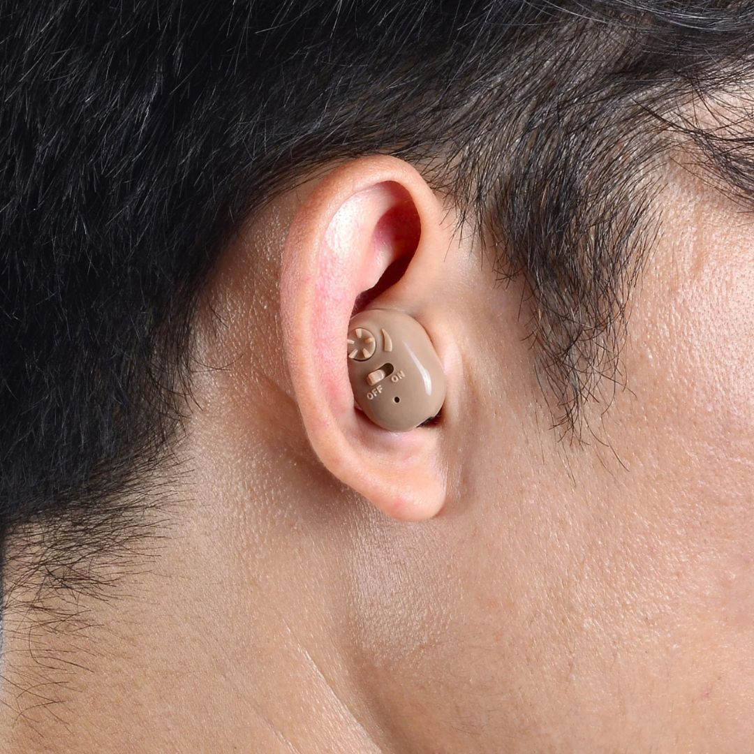 Rechargeable ITE Hearing Amplifier | Noise Reduction In-Ear Device for Seniors