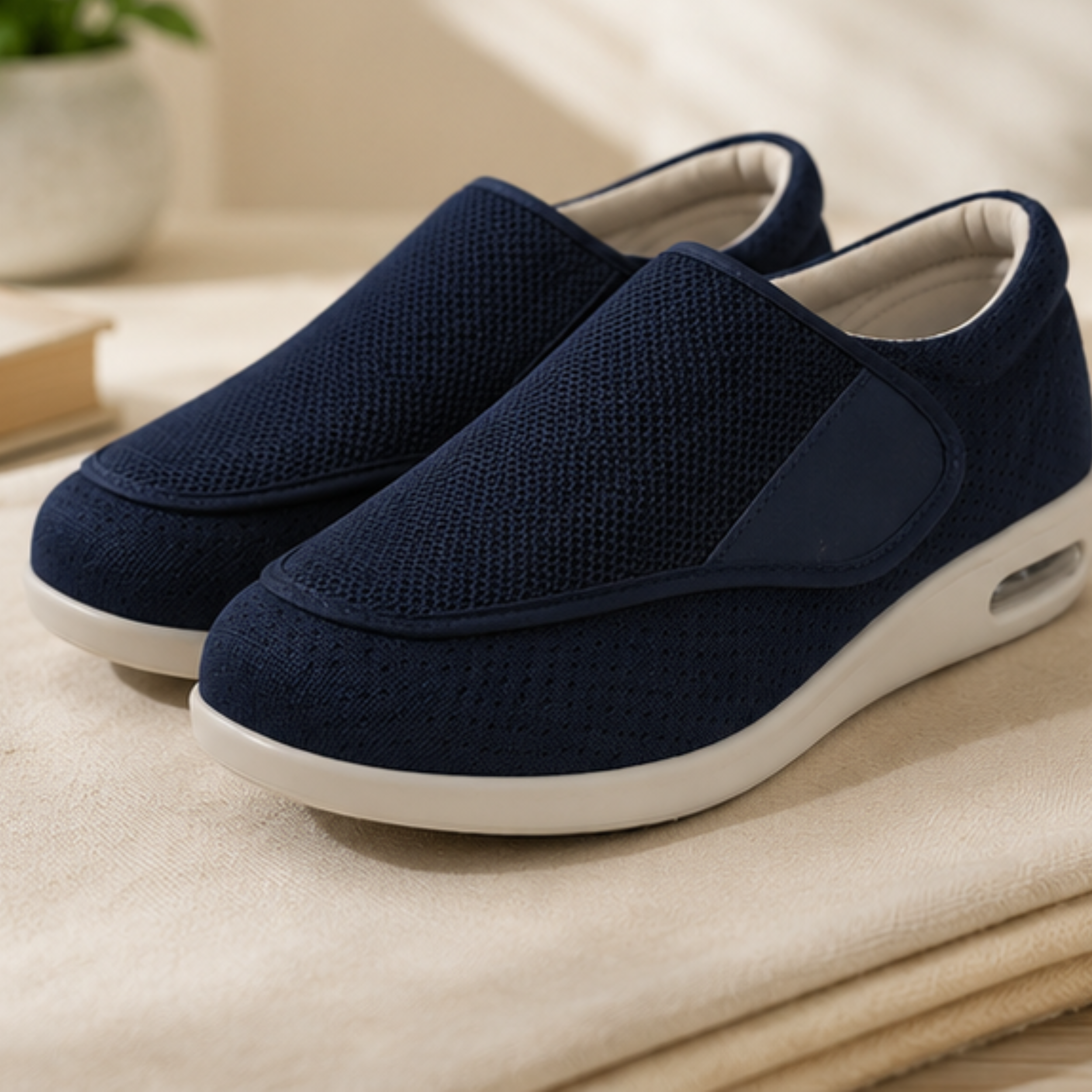 Extra-Wide Cushioned Comfort Shoes for Sensitive Swollen Feet – Soft Memory-Foam Adjustable Everyday Footwear