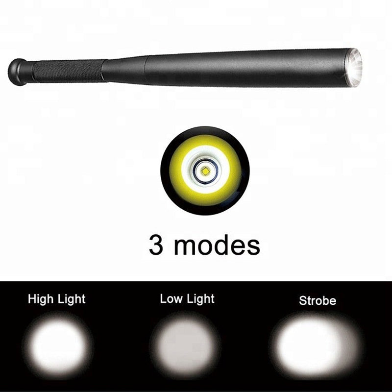 Durable Baseball Bat Shaped LED Flashlight, Tactical Security Light
