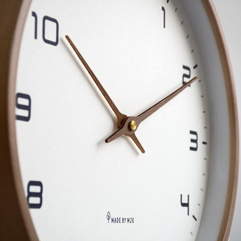 Minimalist Wooden Wall Clock – Silent Non-Ticking Scandinavian Home & Office Decor
