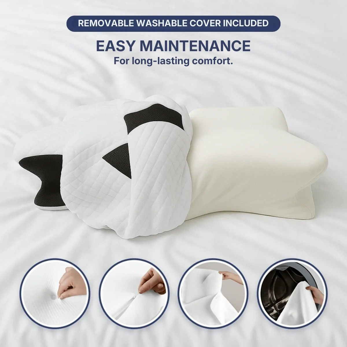 Orthopedic Cervical Pillow | Contour Memory Foam for Neck Pain