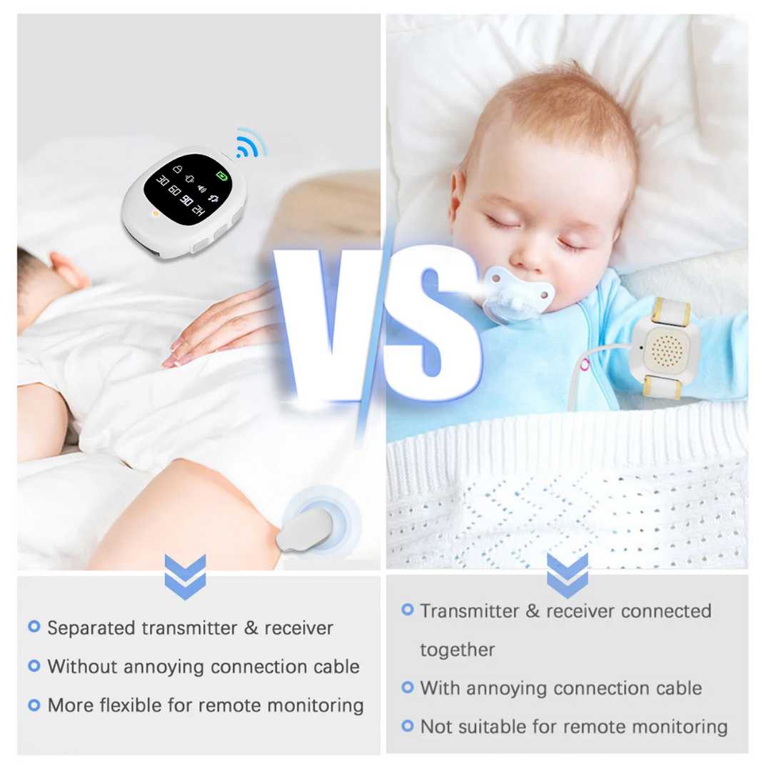 Wireless Bedwetting Alarm | Kids Enuresis Sensor & Remote Receiver