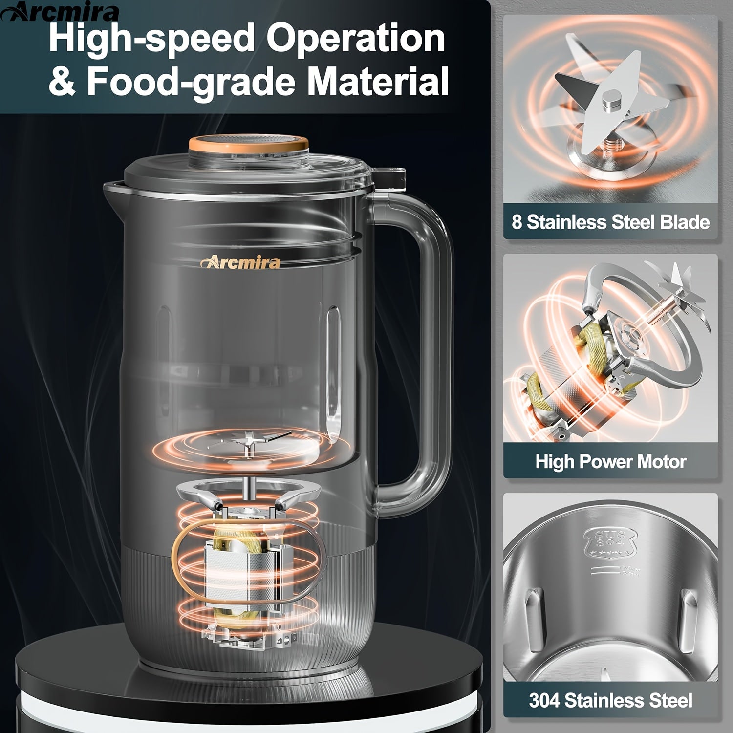 Automatic Plant-Based Milk Maker for Soy Almond and Oat Milk 35oz