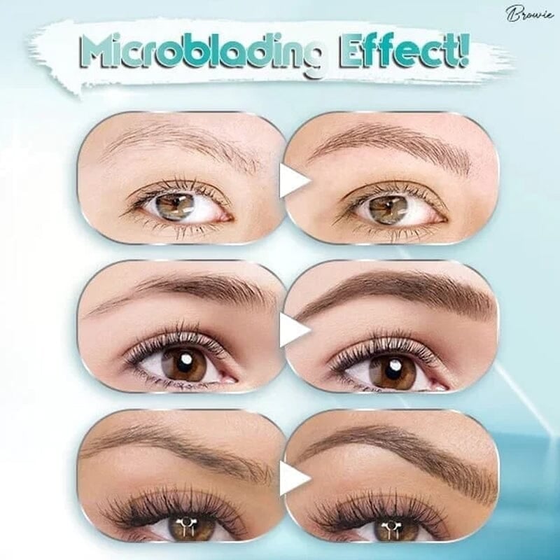 3D Waterproof Microblading Eyebrow Pen – 4-Tip Precision Brow Pencil for Natural Hair-Like Strokes