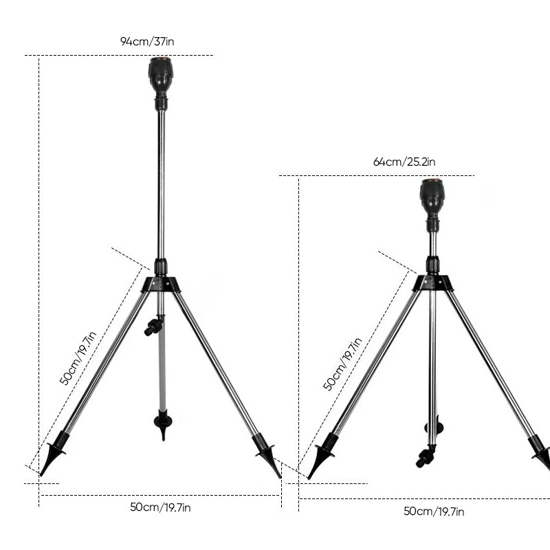 Rotating Tripod Lawn Sprinkler | Adjustable Telescoping Yard Irrigation