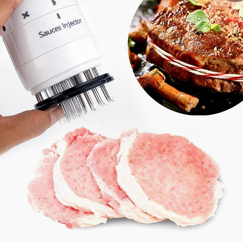 Stainless Steel Marinade Meat Injector – Flavor Syringe Kit with Needles for BBQ, Turkey & Brisket