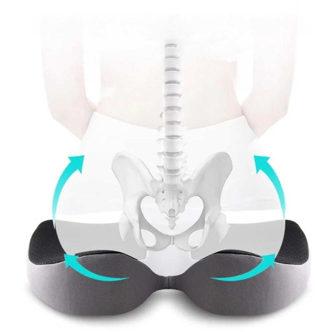 Ergonomic Car Seat Cushion | Non-Slip Sciatica & Tailbone Pad