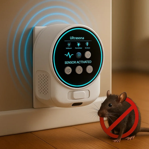 Ultrasonic Rodent Repeller | Indoor/Outdoor Mouse & Rat Plug-In