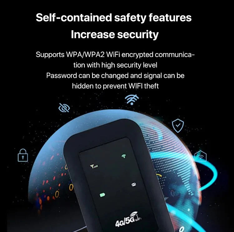 Portable 5G Mobile WiFi Router – Fast Unlocked Pocket Hotspot for Travel, Home & Remote Work