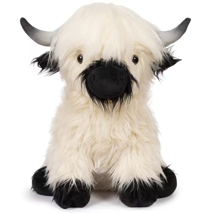 HighlandHug | Jumbo White and Black Highland Cow Plush Toy