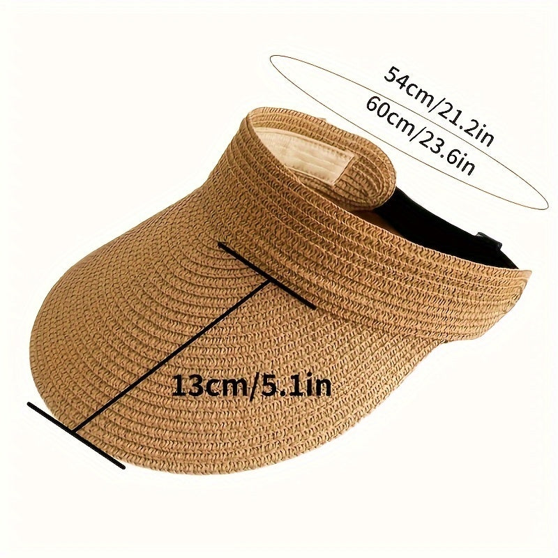 Sun Crown Foldable Wide-Brim Sun Visor – Lightweight UV-Protective Packable Sun Hat for Women