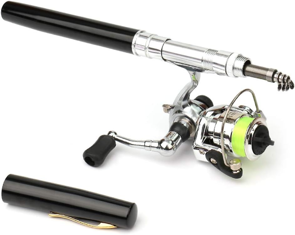 Portable Pen-Style Fishing Rod & Reel Combo – Pocket-Sized Telescopic Travel Kit for Camping & Boat Fishing