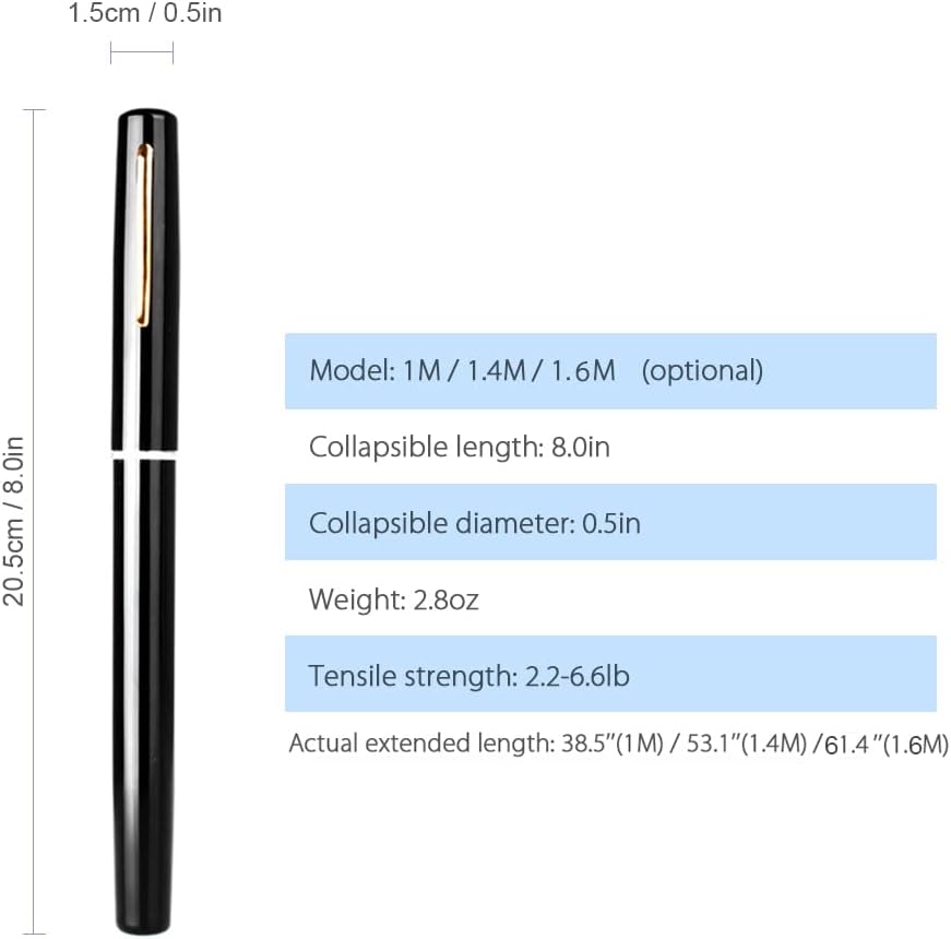 Portable Pen-Style Fishing Rod & Reel Combo – Pocket-Sized Telescopic Travel Kit for Camping & Boat Fishing