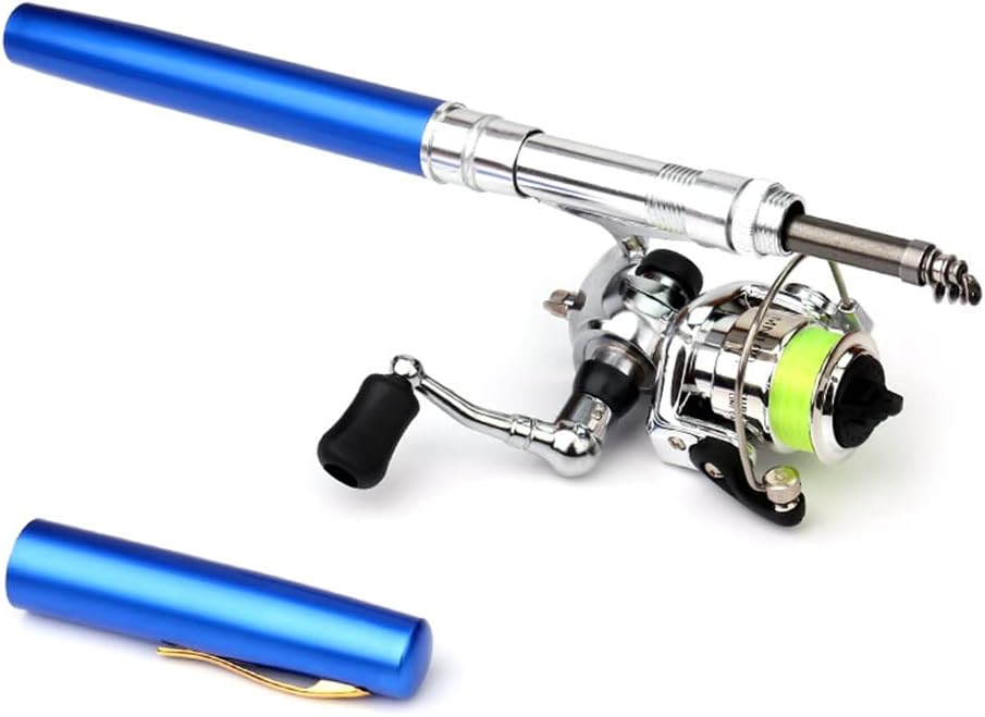 Portable Pen-Style Fishing Rod & Reel Combo – Pocket-Sized Telescopic Travel Kit for Camping & Boat Fishing