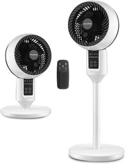 Adjustable pedestal fan with remote control