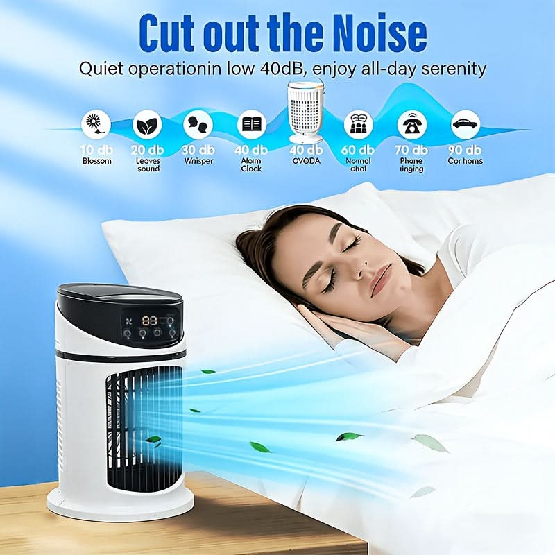 Cooling fan with night light glow