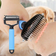 Durable Gentle Pet Grooming Dematting Brush – Adjustable Comfort Accessory for Dogs & Cats