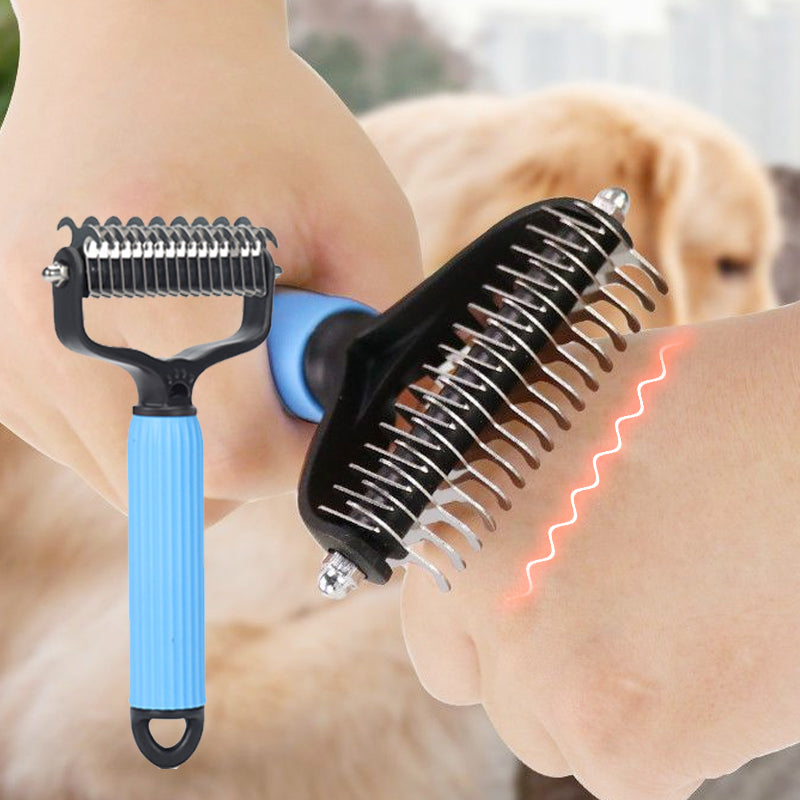 Durable Gentle Pet Grooming Dematting Brush – Adjustable Comfort Accessory for Dogs & Cats