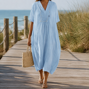 Light Flowy Summer Dress with Pockets for Women – Relaxed A-Line Casual Sundress for Everyday & Holiday Style