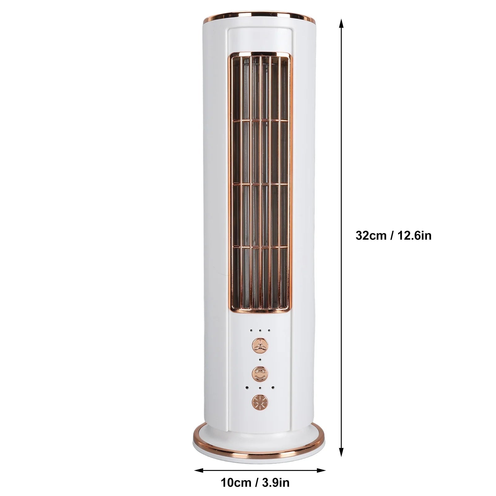 Slim bladeless USB fan side view