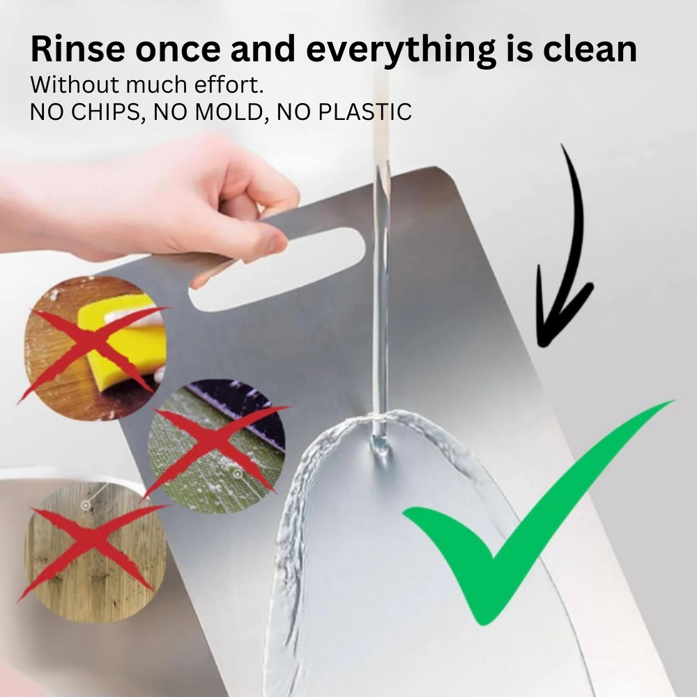 Medical-Grade Titanium Cutting Board | Nonporous Chopping Block