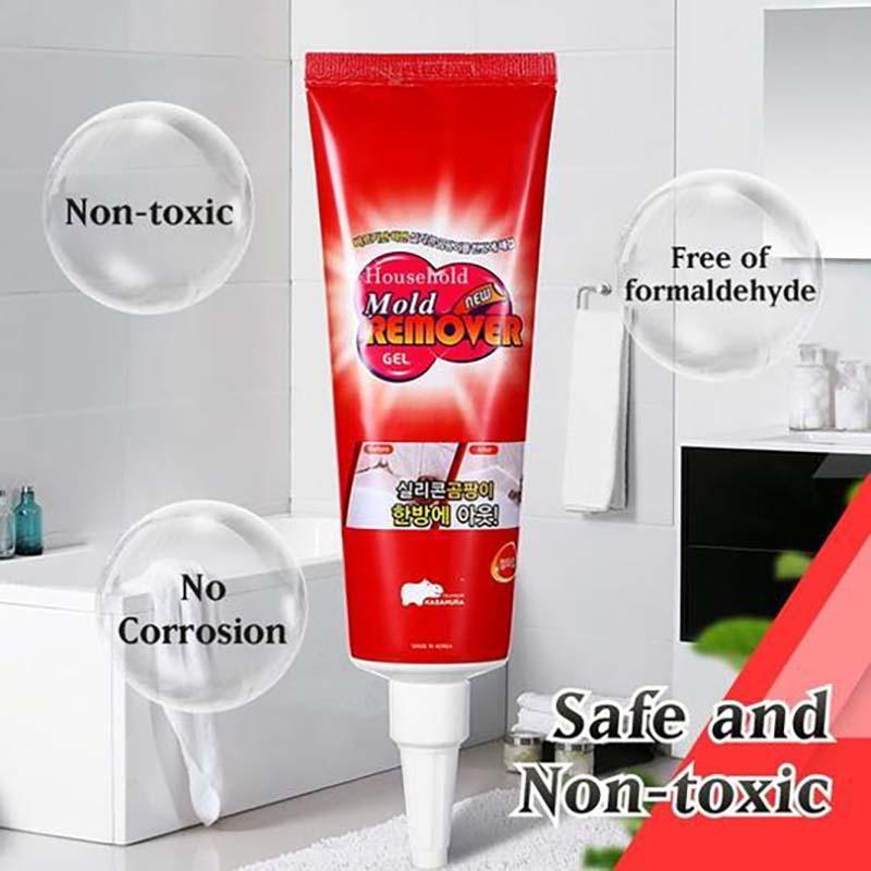 Mold & Mildew Remover Gel for Bathroom Grout, Tile & Caulk – No-Scrub Deep Cleaning Formula