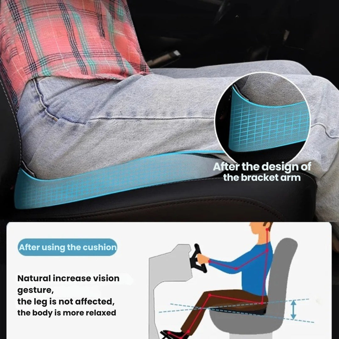 Ergonomic Car Seat Cushion | Non-Slip Sciatica & Tailbone Pad