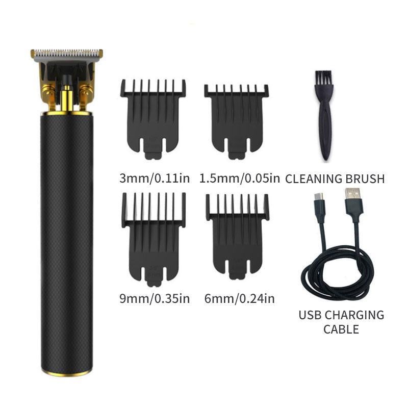 Cordless Zero-Gap Hair Clipper for Precise Fades – Rechargeable T-Blade Trimmer for Outlining & Detailing