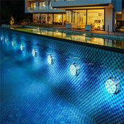 Submersible LED Pool Light | Magnetic Underwater Remote Control Lamp