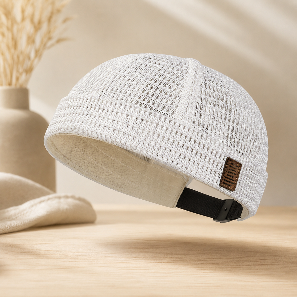 Practical Rimless Mesh Cap – Breathable Adjustable Headwear for Sun & Sport