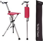 Trekking Pole with Folding Seat | Portable Walking Stick Chair