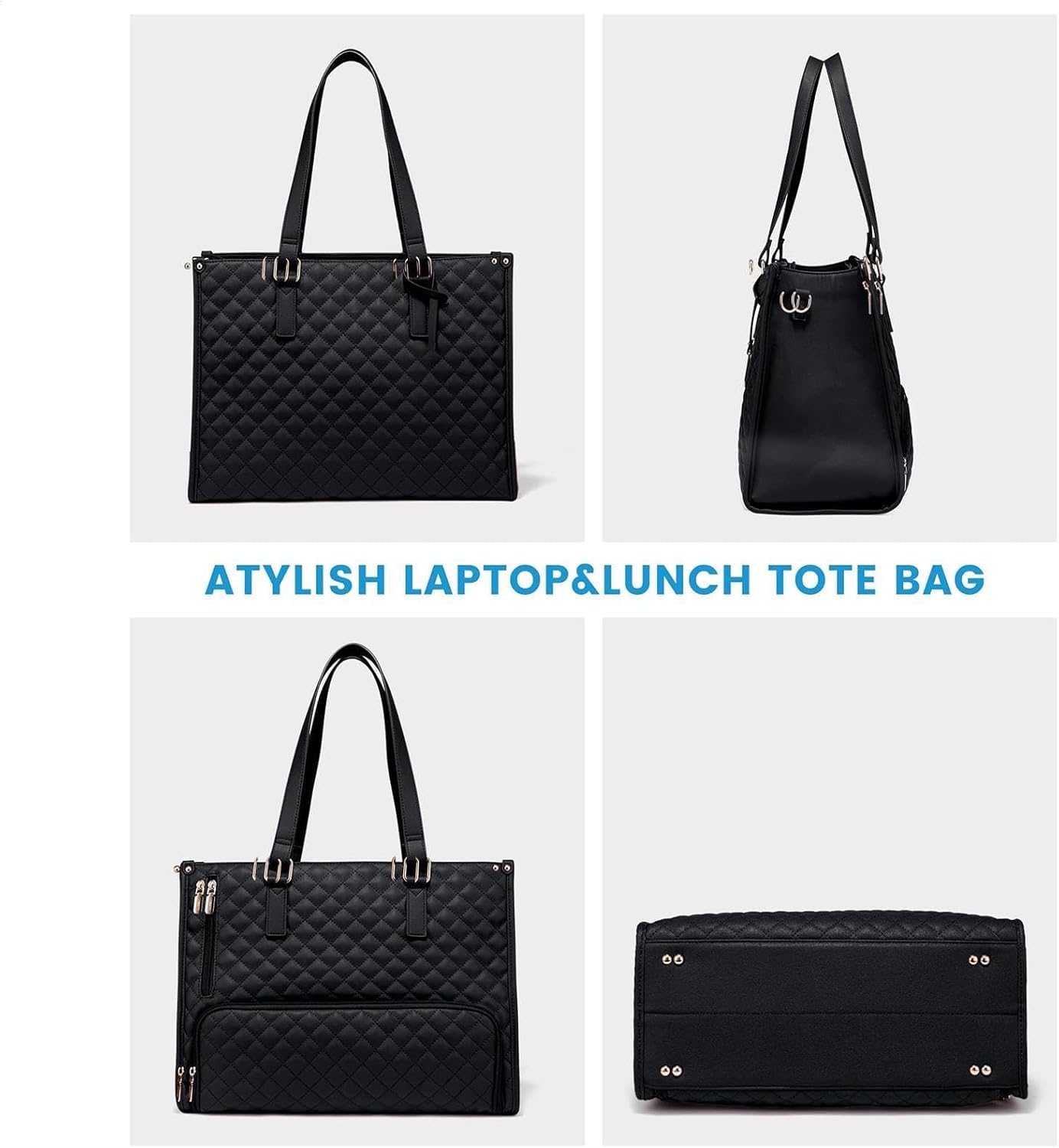 2-in-1 Insulated Lunch Cooler & Laptop Tote | Dual Compartment Work Bag