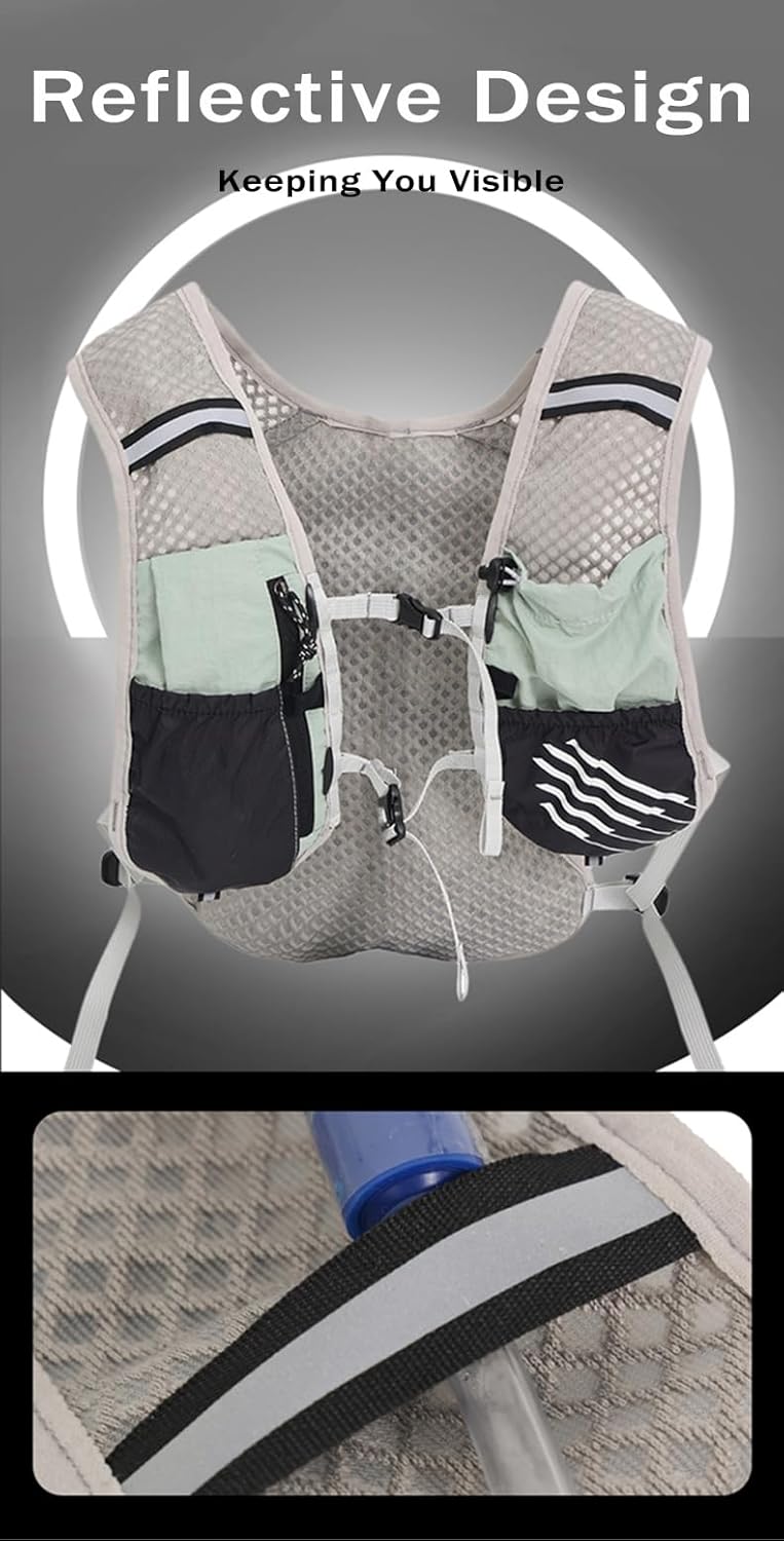 Hydration Running Vest | Marathon & Hiking Water Backpack (2L Bladder)