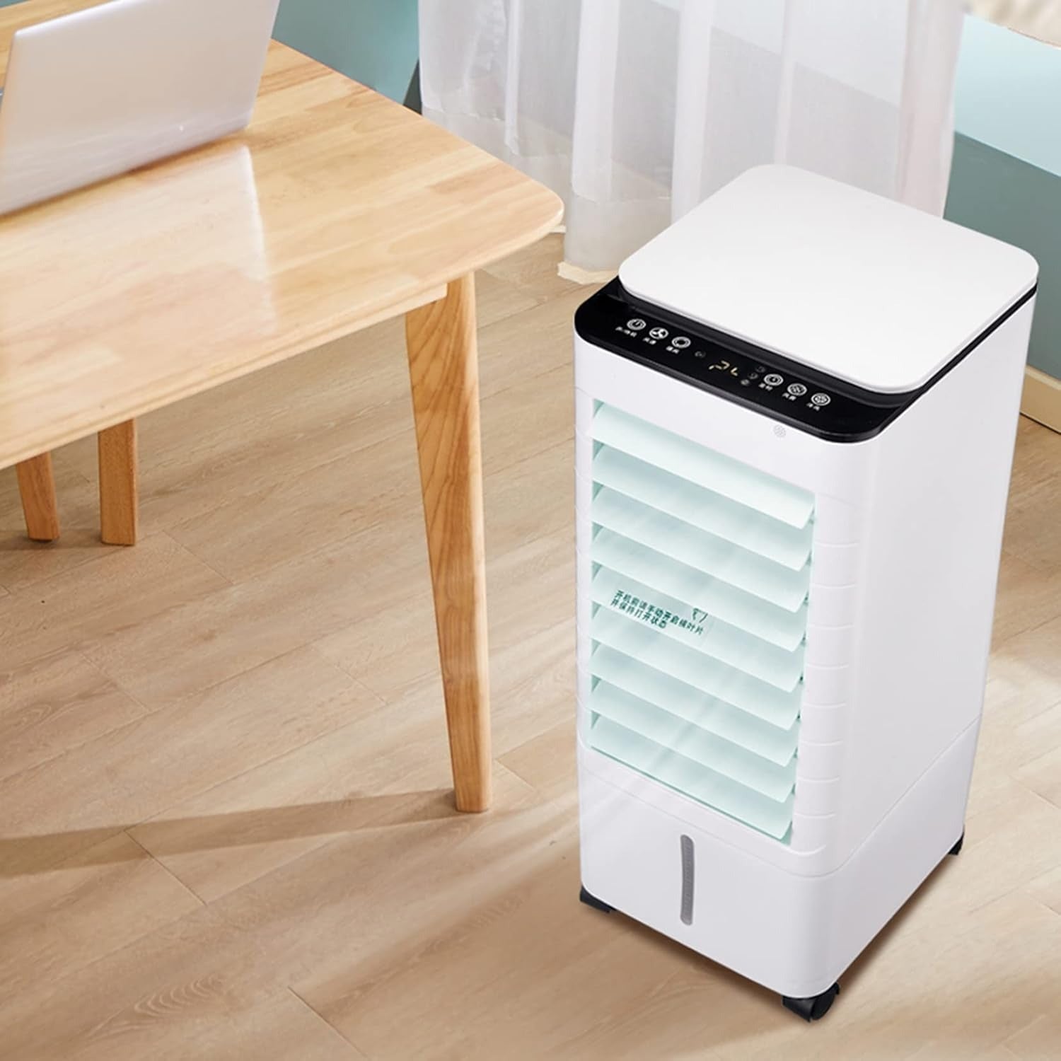 Evaporative cooler controls and airflow