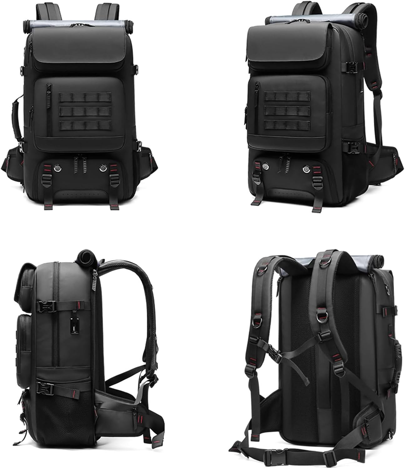 Waterproof Travel Backpack | Carry-On Weekender Bag with Shoe Compartment & USB (50L)