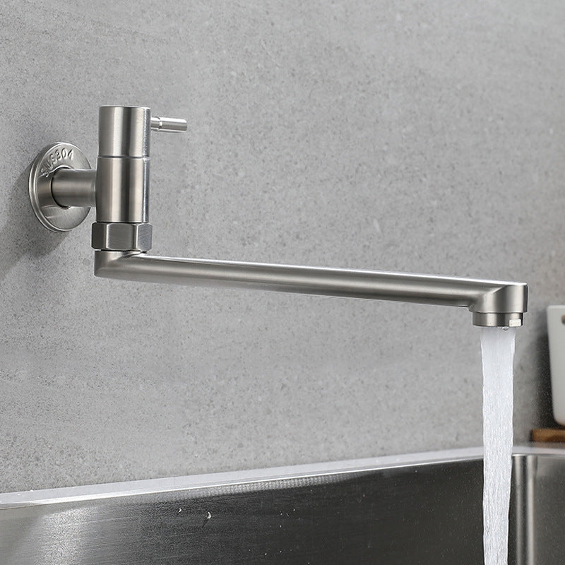 Swivel Pot Filler Kitchen Faucet – Wall-Mounted Stainless Steel Single-Handle Folding Tap for Stove & Sink