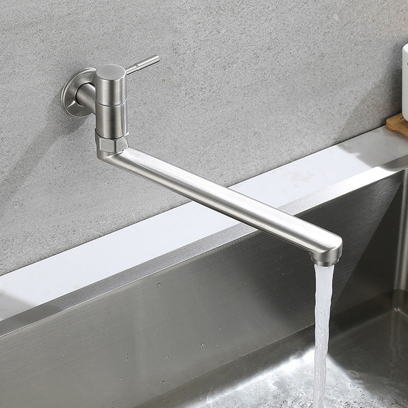Swivel Pot Filler Kitchen Faucet – Wall-Mounted Stainless Steel Single-Handle Folding Tap for Stove & Sink