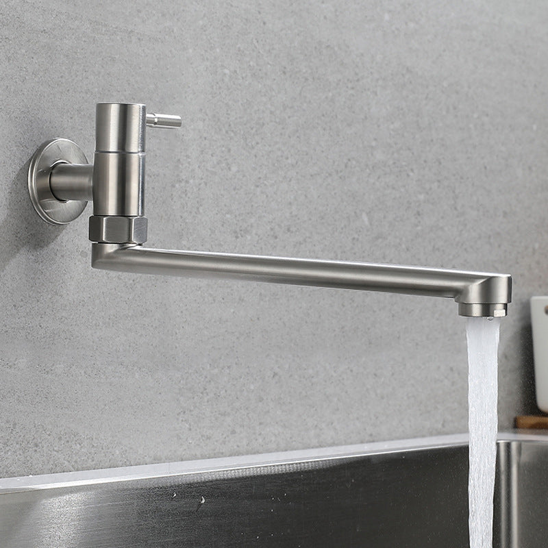 Swivel Pot Filler Kitchen Faucet – Wall-Mounted Stainless Steel Single-Handle Folding Tap for Stove & Sink