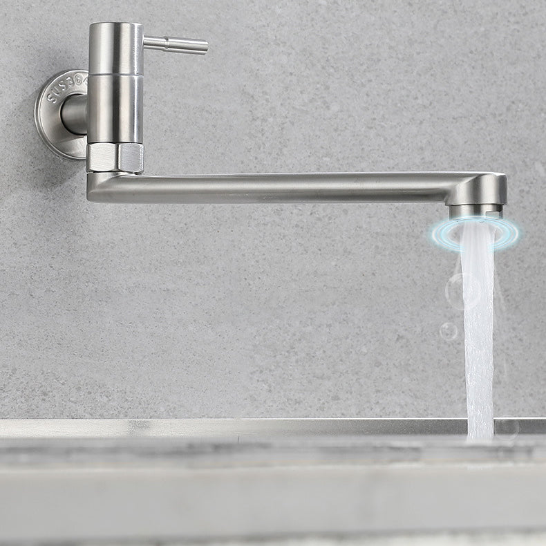 Swivel Pot Filler Kitchen Faucet – Wall-Mounted Stainless Steel Single-Handle Folding Tap for Stove & Sink