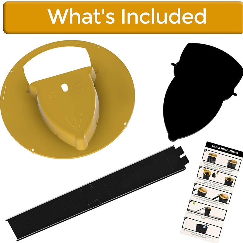 Auto Reset Bucket Lid Mouse Trap | Flip and Slide Humane Multi-Catch Catcher