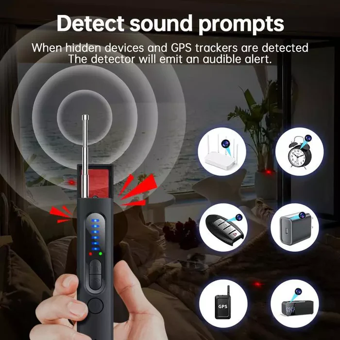 Hidden Camera & GPS Detector – Advanced RF Signal Scanner for Privacy Protection at Home, Hotel & Travel